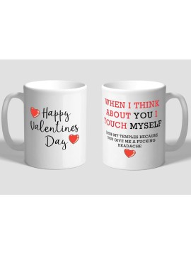 Valentines mug Touch myself rude
